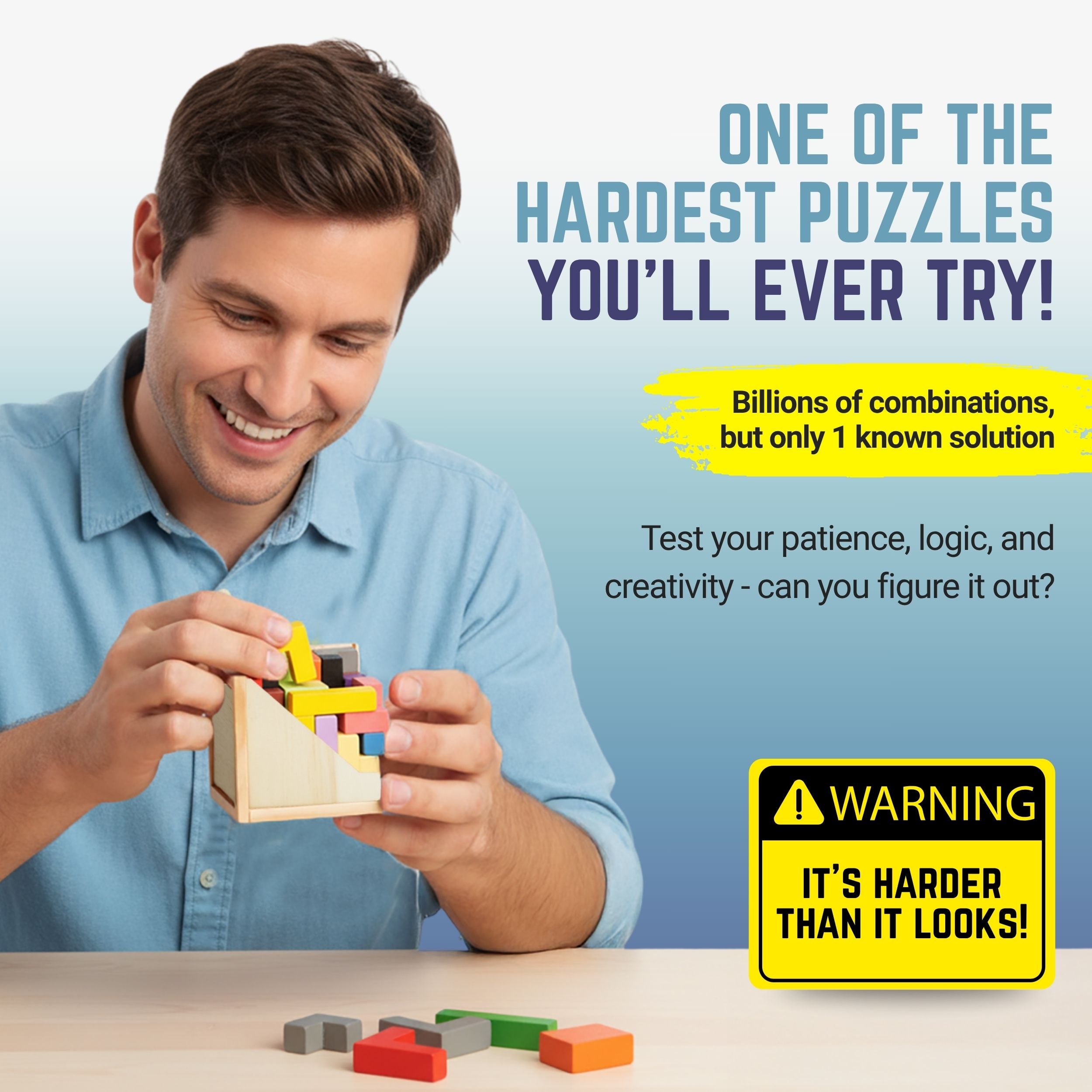 Zen Fun Unsolvable Puzzle Cube — Hardest Brain Teaser for Adults