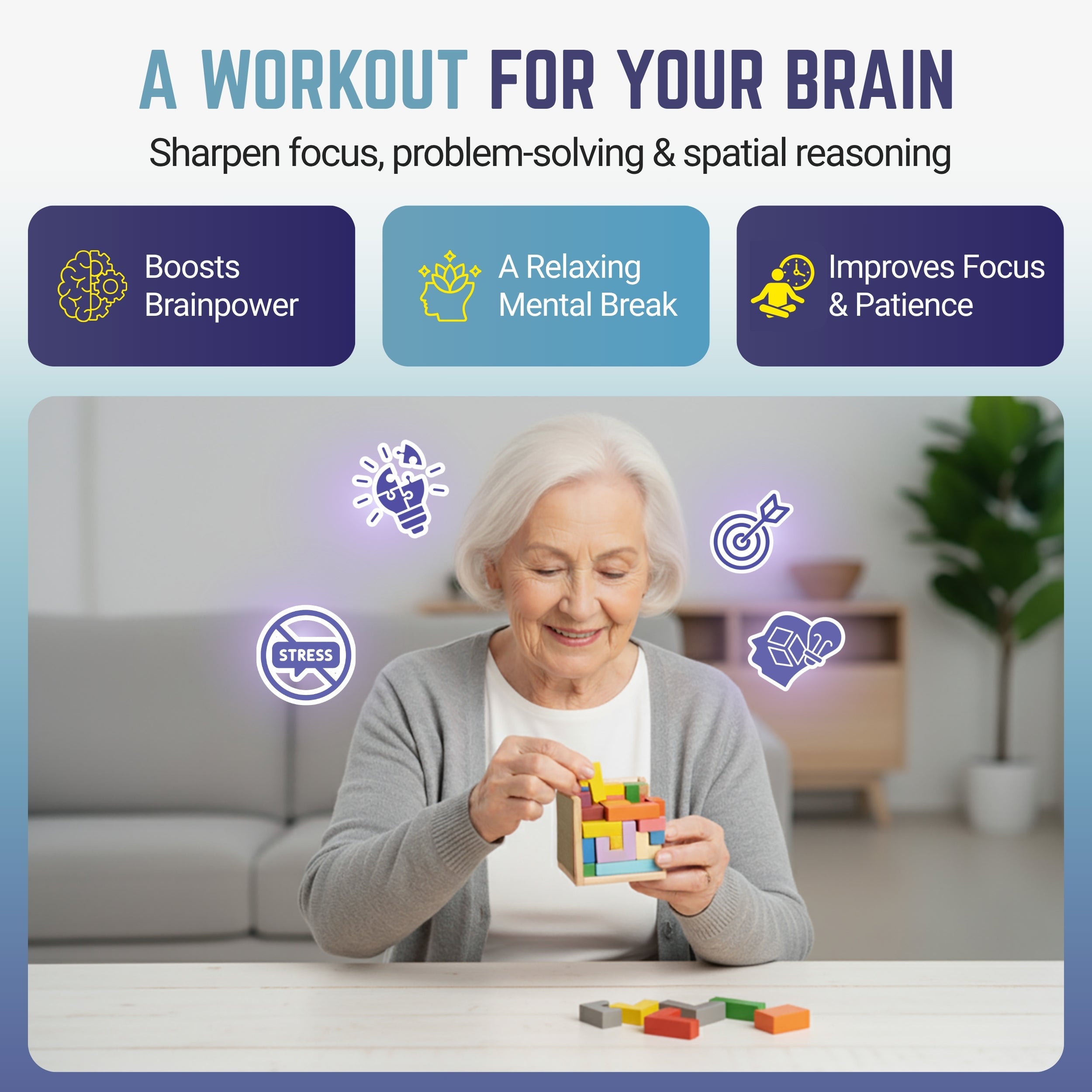 Zen Fun Unsolvable Puzzle Cube — Hardest Brain Teaser for Adults